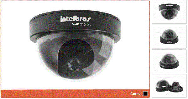 Micro Dome para fixação de mini câmeras